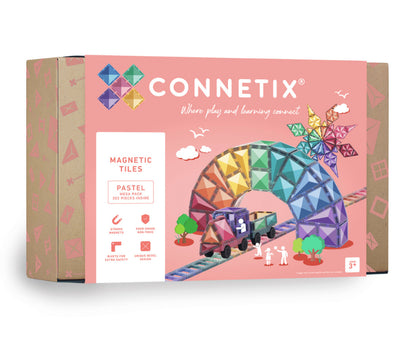 Connetix 202  Teile Pastel Mega Pack – Kreatives Magnet Bauset für Kinder ab 3 Jahren