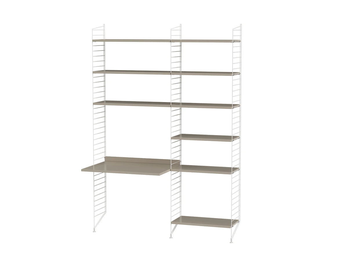 String Furniture Camera dei bambini D Bianco / Beige Sistema di scaffalature