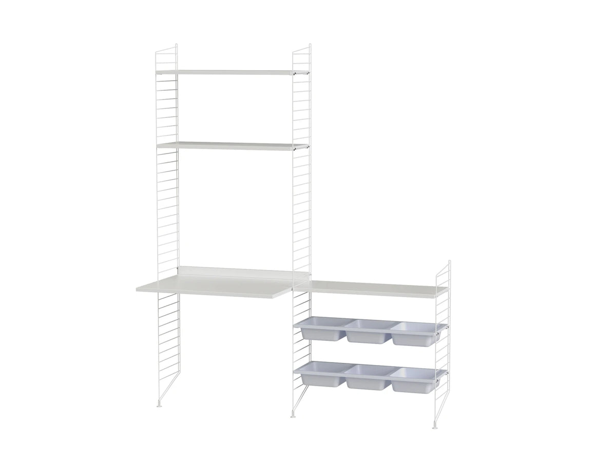 String Furniture children's room E white / oak shelving system
