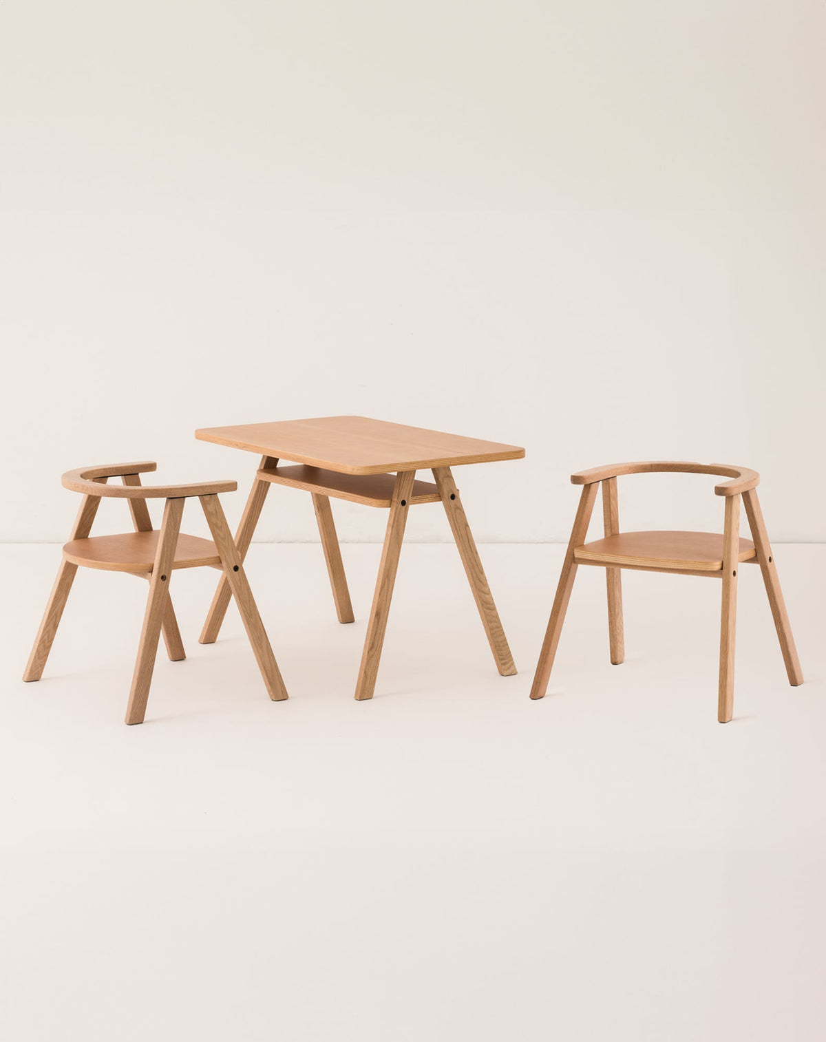 Nobodinoz Growing Green Table pour enfants avec 2 chaises Rouge