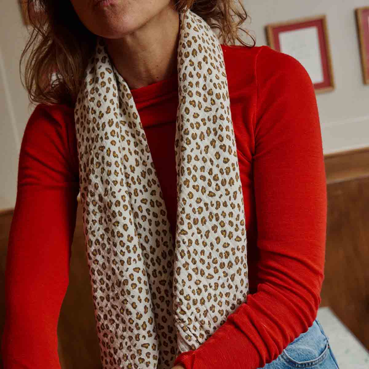 Rose in April Bianca Mini Nuschi Leopard Beige