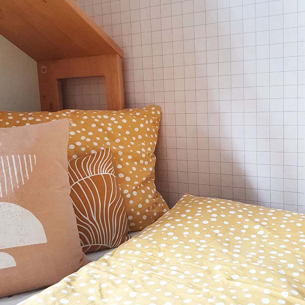 Dekornik Tapete Simple check pattern small ivory Streifen 50 x 280