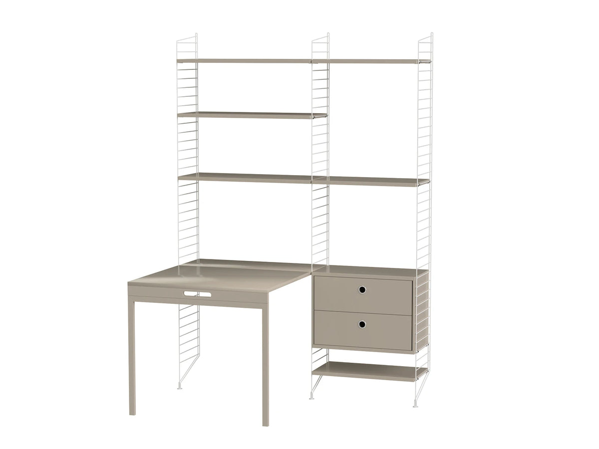 String Furniture Workstation E White / Beige