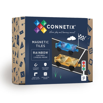 Connetix 2 Teile Car Pack – Bewegungsbasis für kreative Magnetbausteine