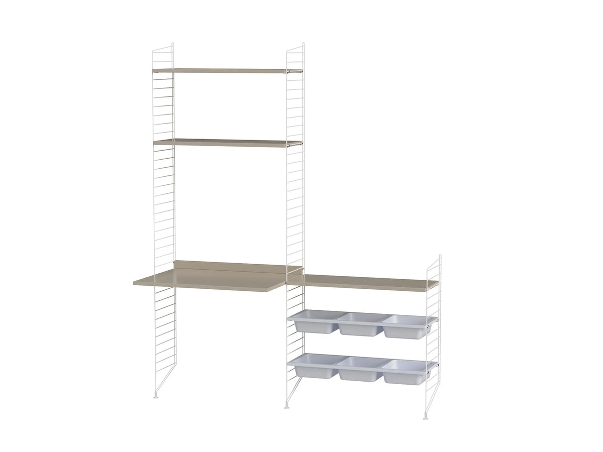 String Furniture Children's room E White / Beige Shelving system