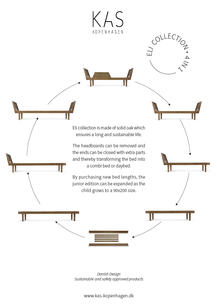 Kas Kopenhagen Eli Bett 90x200cm