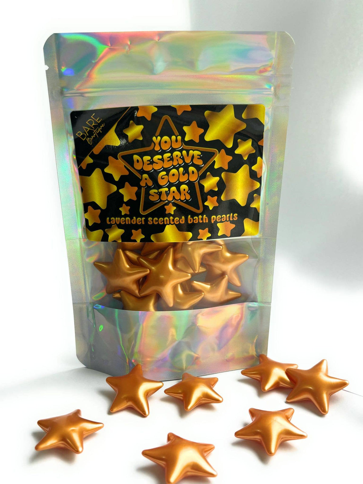 Bare Boutique Perle da bagno Gold Star 30 pezzi