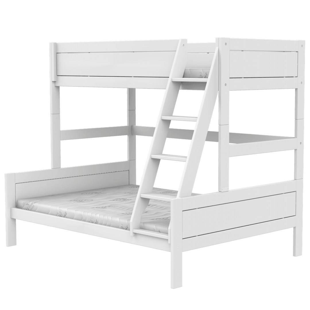 Family Etagenbett mit Leiter Weiss