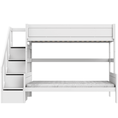 Family Etagenbett mit Treppe Weiss