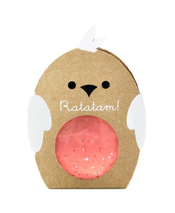 Ratatam 42 mm pink glitter bird ball