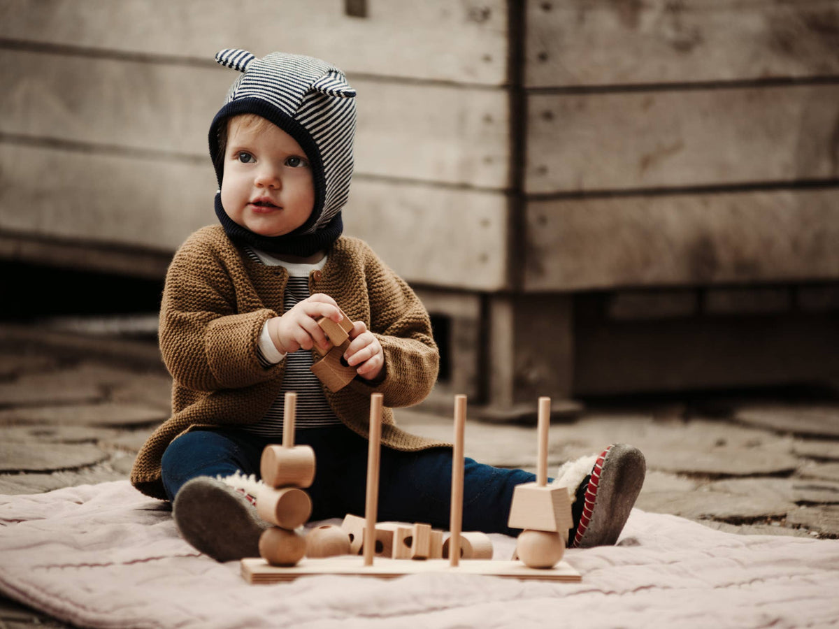 Storia di legno Montessori giocattolo impilabile XL natura