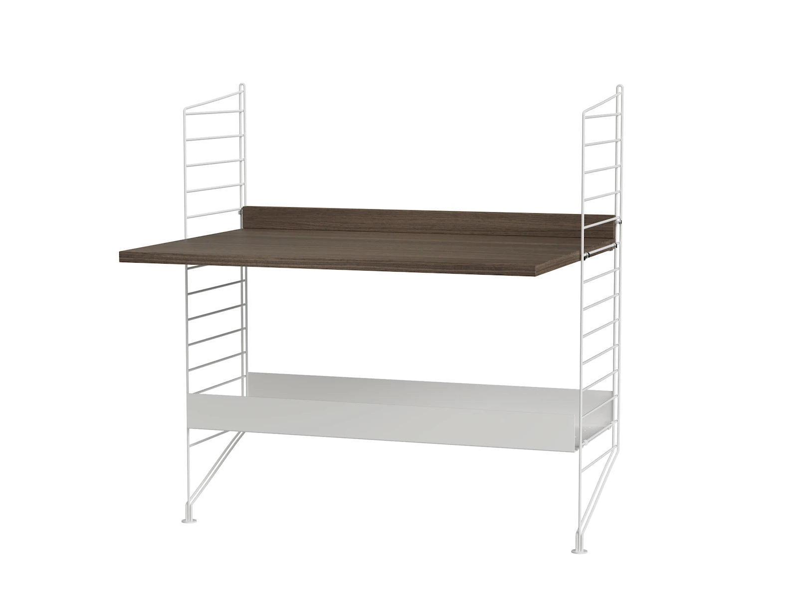 String Furniture Kinderzimmer A Weiss / Nussbaum Regalsystem