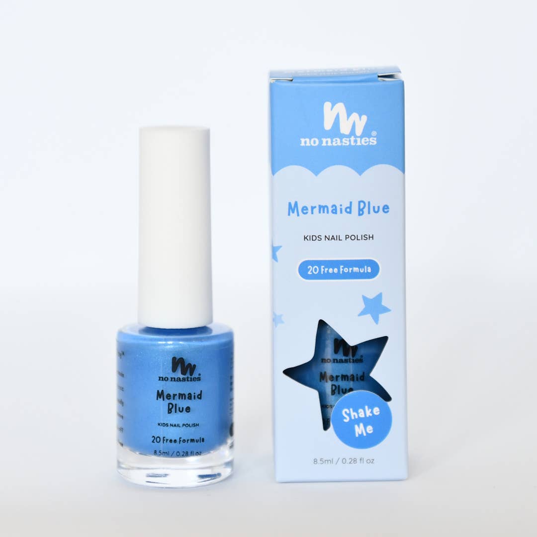 No Nasties Kids Nail Polish Mermaid Blue