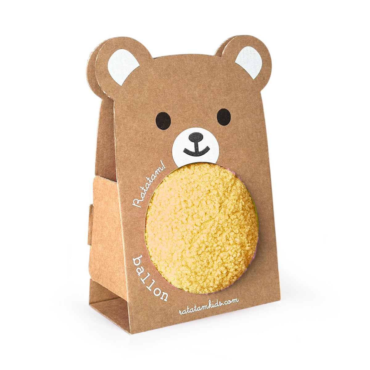 Plush bear ball yellow 12cm