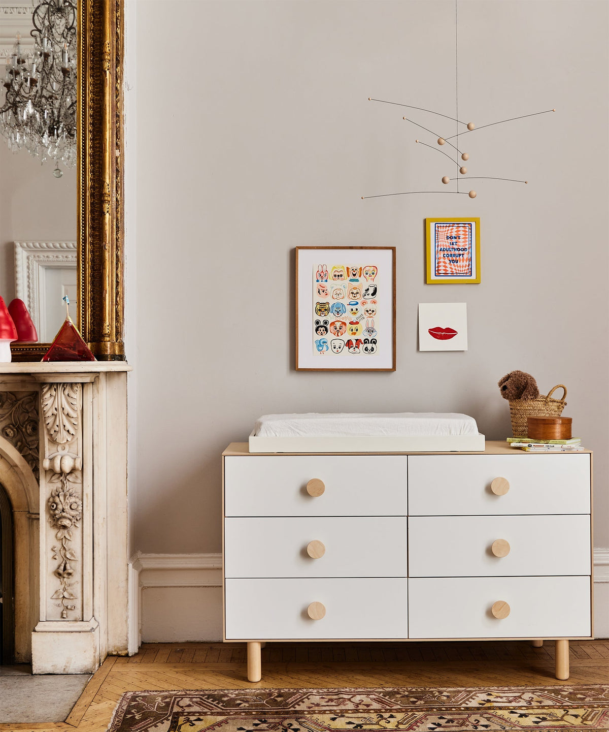Oeuf NYC Dot Kommode mit 6 Schubladen, Birke
