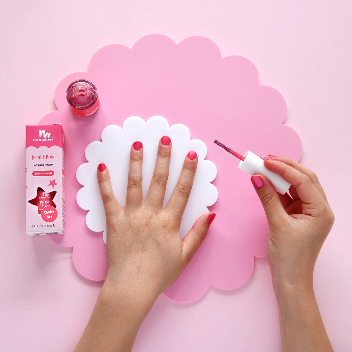 No Nasties Kids Kindernagellack Leuchtpink