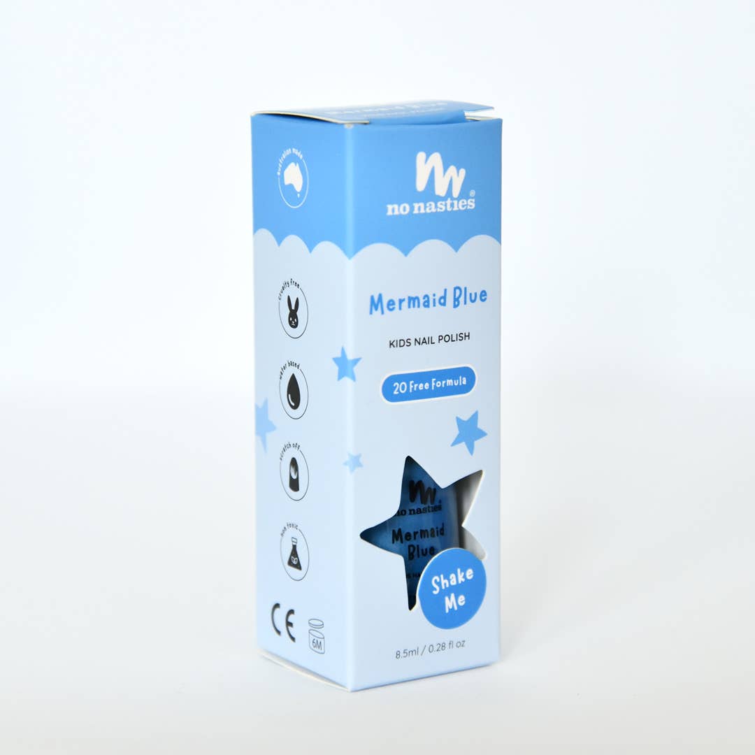 No Nasties Kids Nail Polish Mermaid Blue
