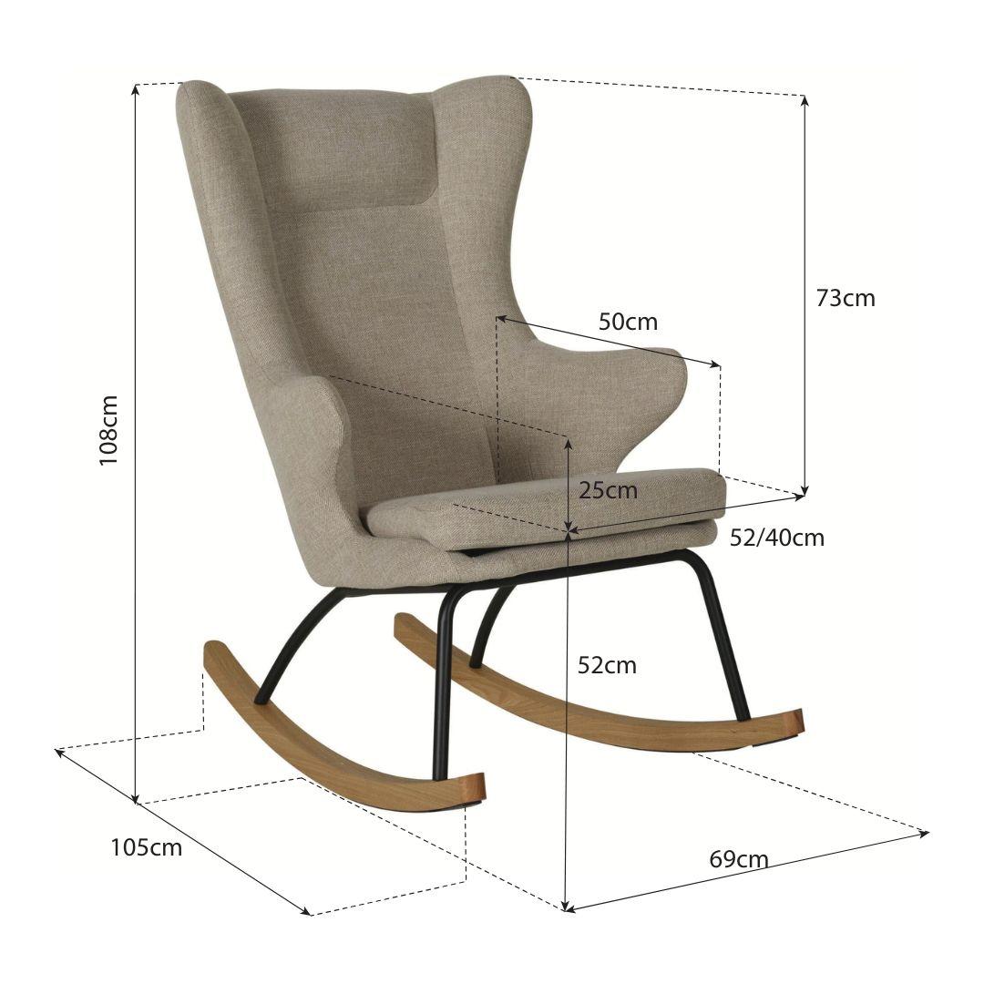 Quax Fauteuil à bascule De Luxe Stone