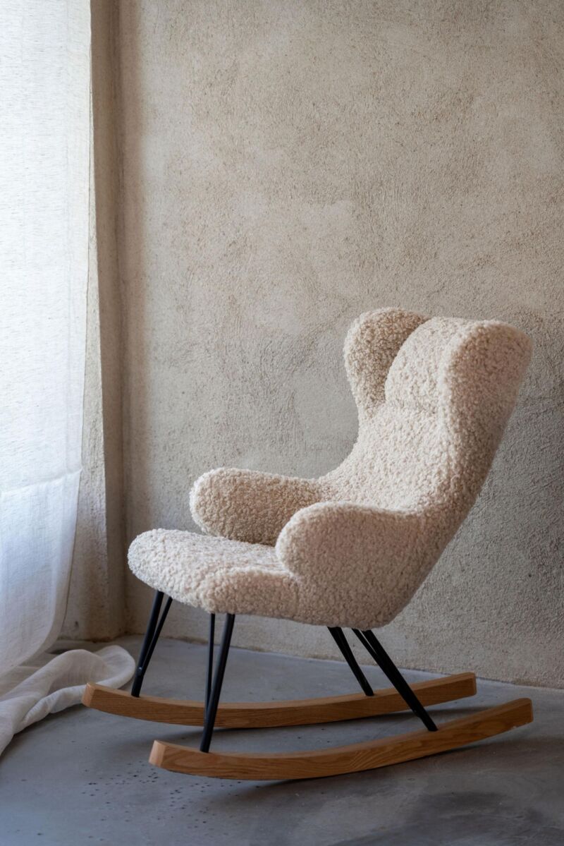 Quax Fauteuil à bascule / d'allaitement De Luxe Mouton