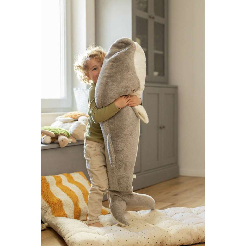 Senger-Naturwelt warming cushion whale large, gray