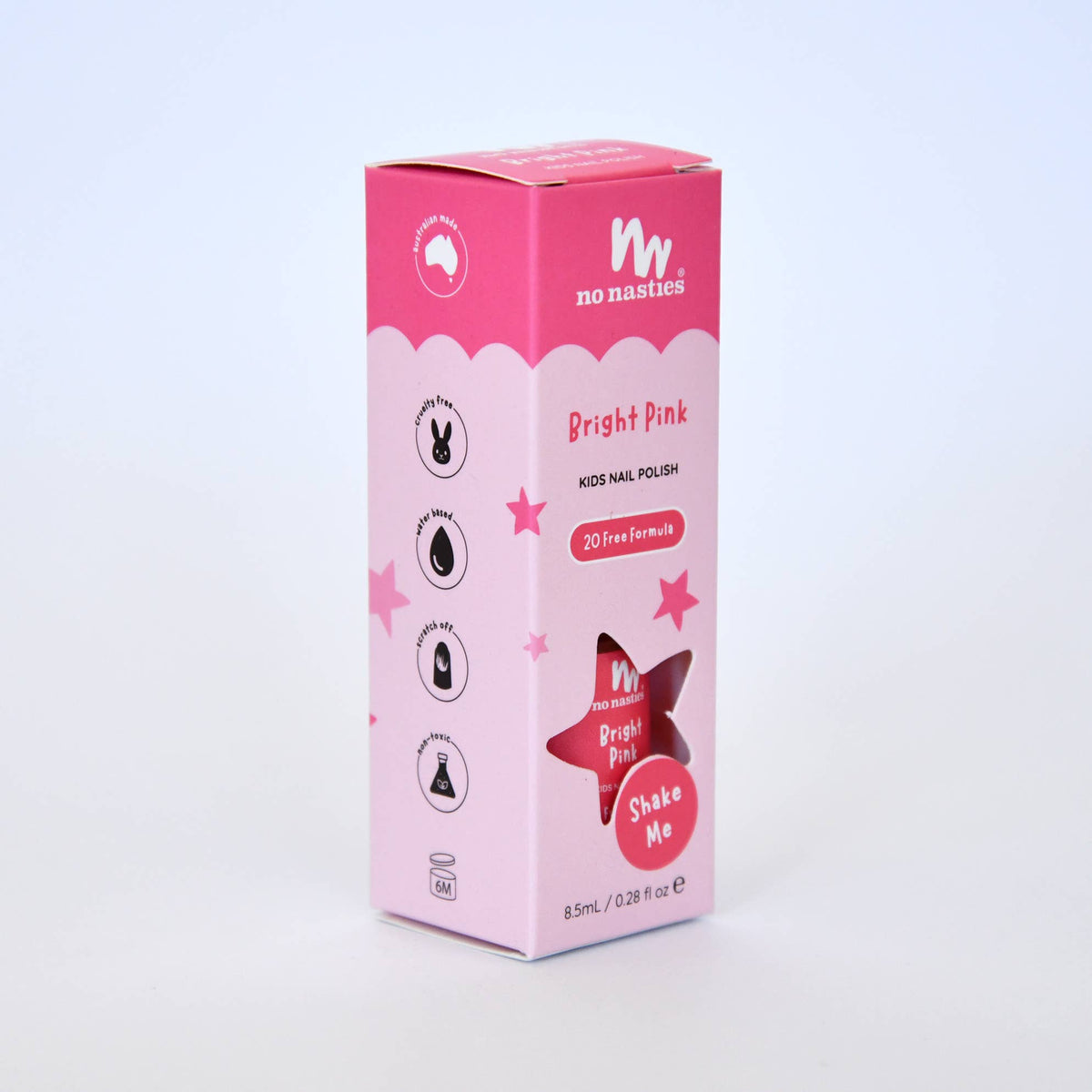No Nasties Kids Kindernagellack Leuchtpink