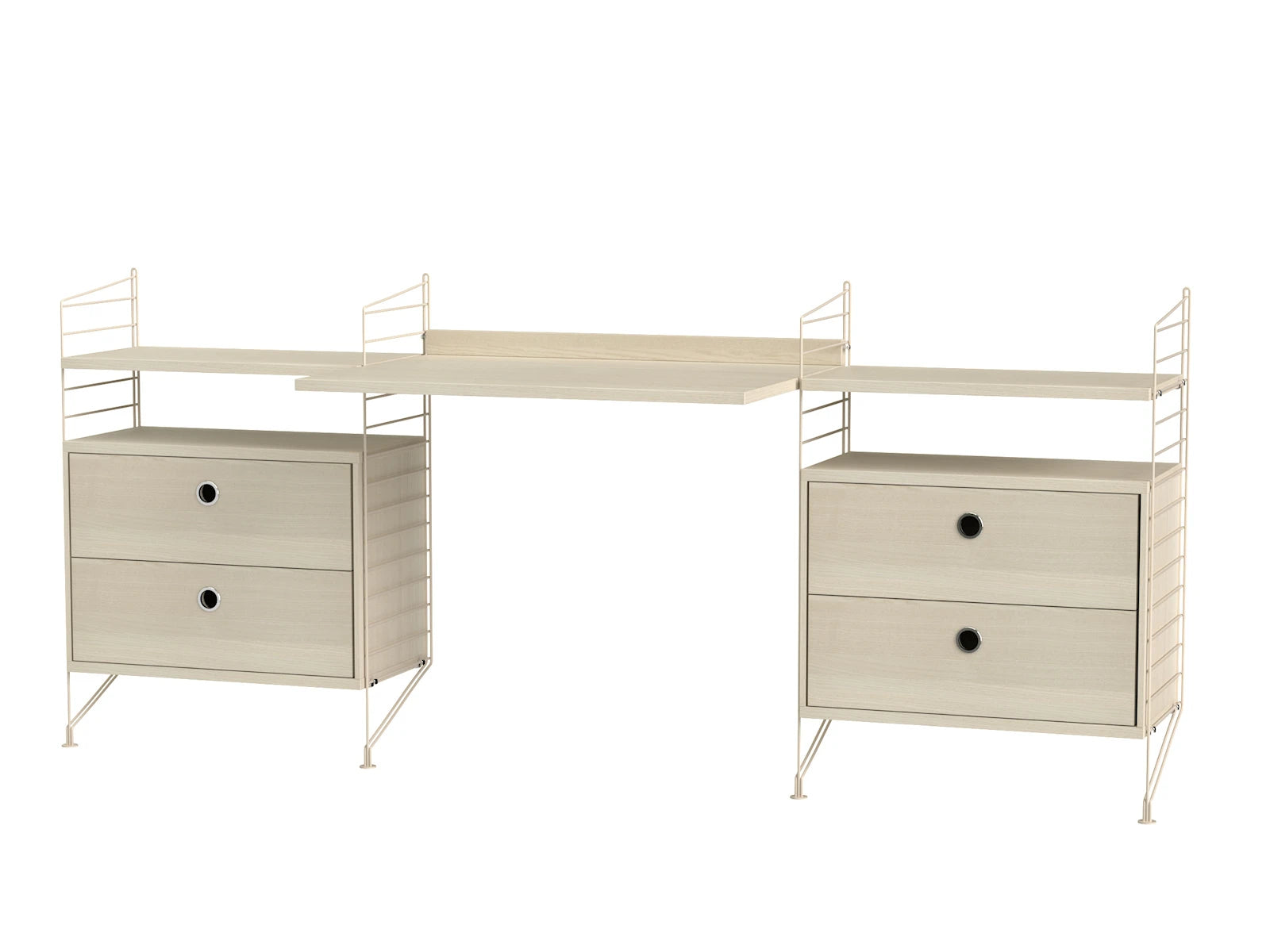 String Furniture Arbeitsplatz C Beige / Esche