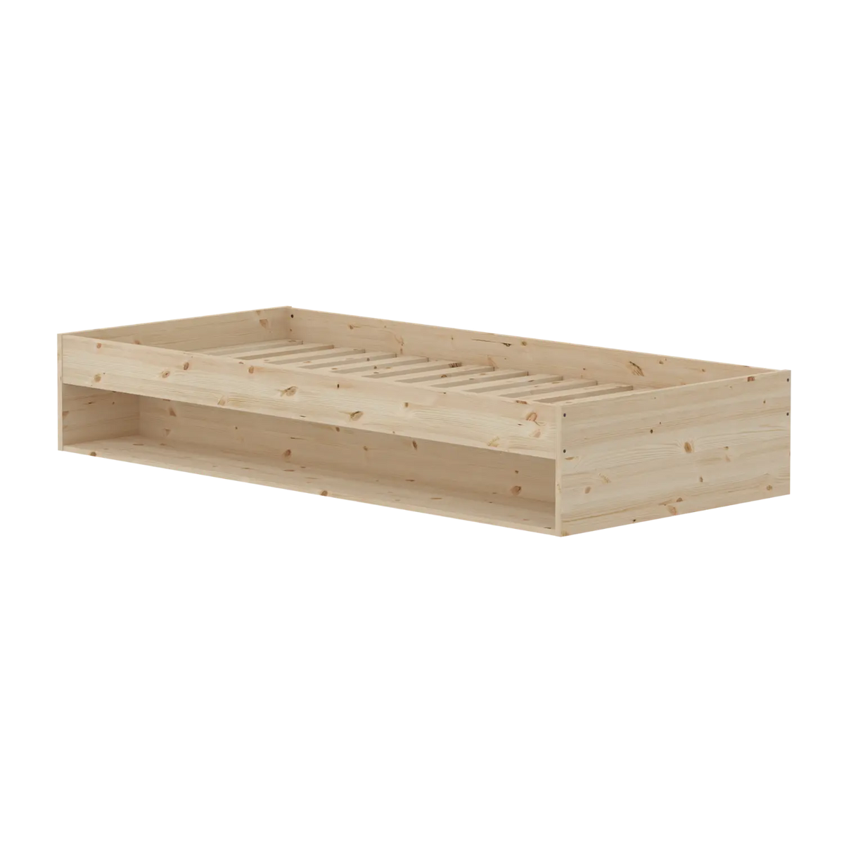 Flexa Grow Einzelbett mit Regal 90 x 200 cm Natur