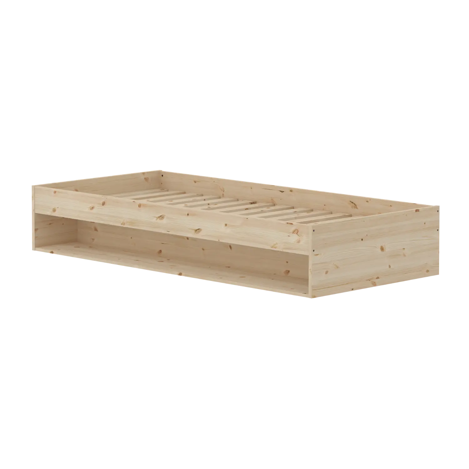Flexa Grow Einzelbett mit Regal 90 x 200 cm Natur