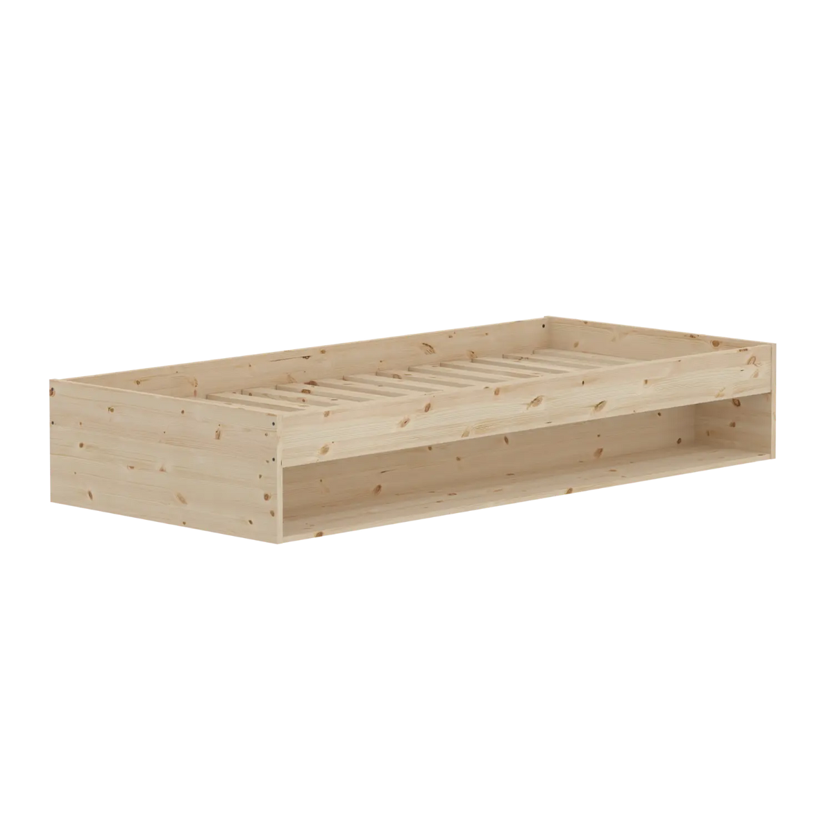 Flexa Grow Einzelbett mit Regal 90 x 200 cm Natur