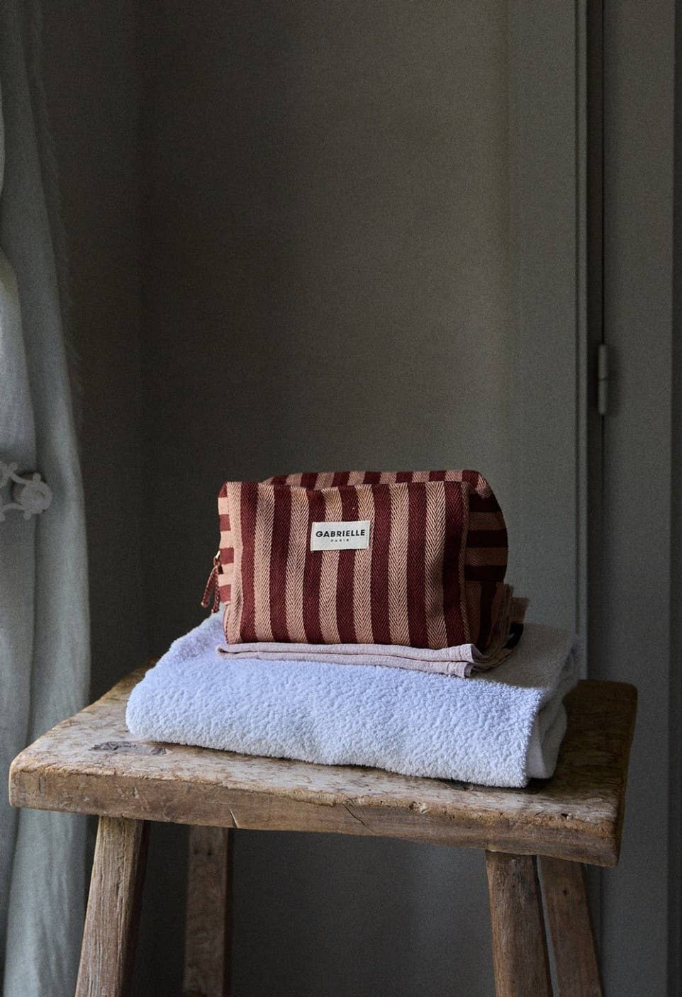 Gabrielle Paris toiletry bag cotton stripes Garance