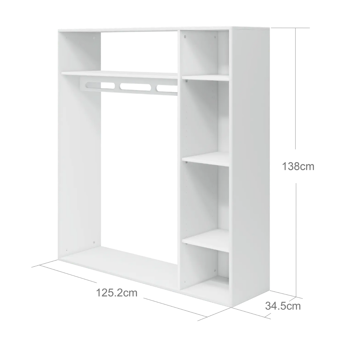 Flexa Roomie Offener Kleiderschrank Weiss