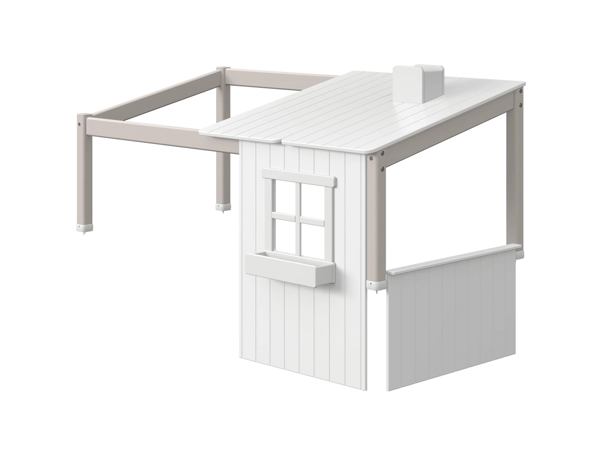 Flexa Classic 1/2 Classic-Haus 90 x 200 cm Grey wash/Weiss