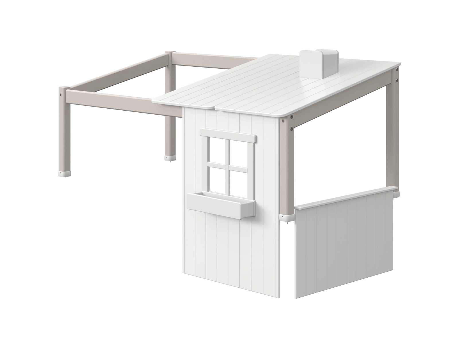 Flexa Classic 1/2 Classic-Haus 90 x 200 cm Grey wash/Weiss