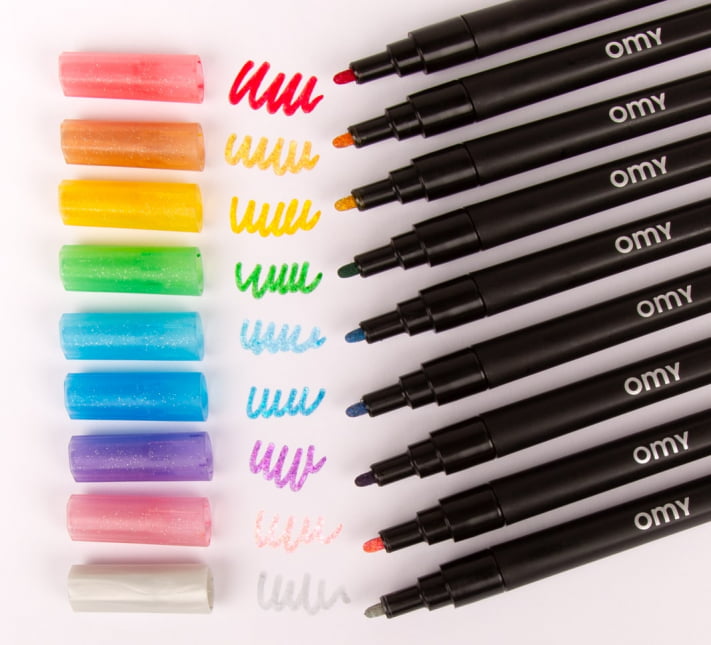 OMY glitter pens