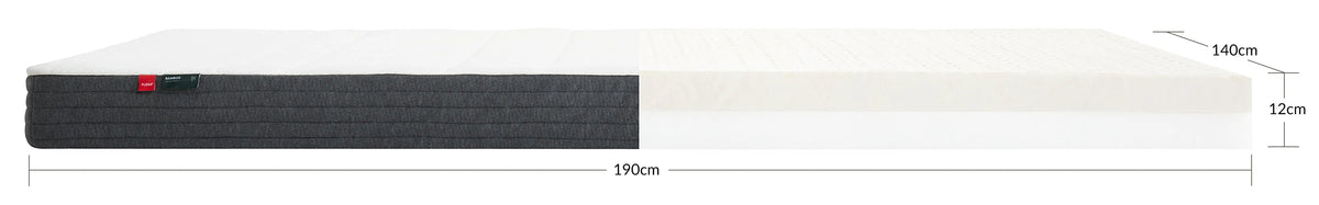 Flexa Sleep FLEXA Latexmatratze, 190X140 Bambusbezug 140 x 190 cm Weiss