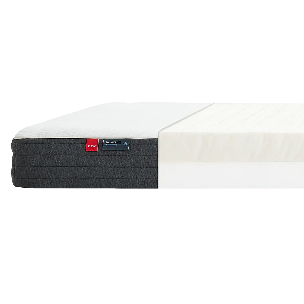 Flexa Sleep FLEXA Latexmatratze, 190X140 Eukalyptusbezug 140 x 190 cm Weiss