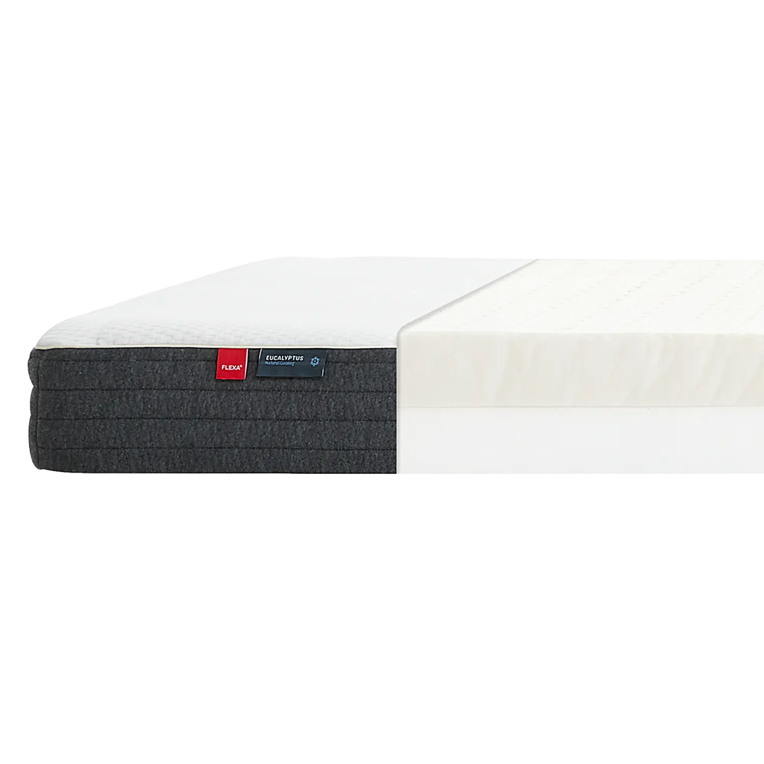 Flexa Sleep FLEXA Latexmatratze, 190X140 Eukalyptusbezug 140 x 190 cm Weiss