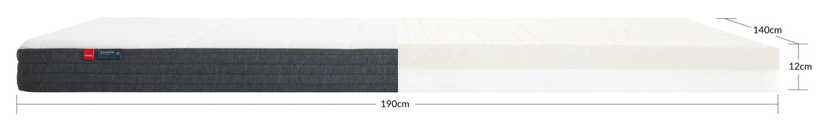 Flexa Sleep FLEXA Latexmatratze, 190X140 Eukalyptusbezug 140 x 190 cm Weiss