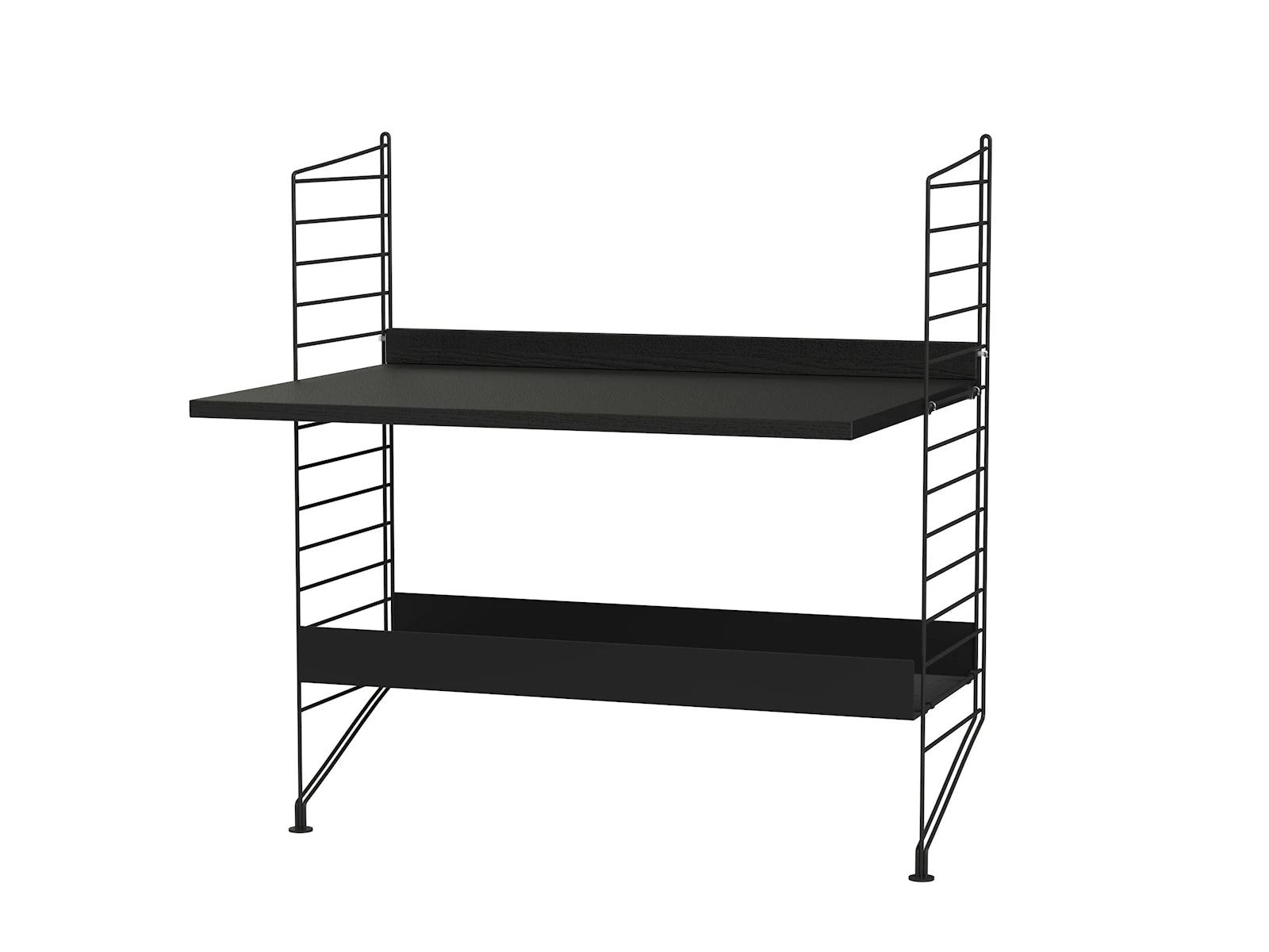 String Furniture Kinderzimmer A Schwarz / schwarz gebeizte Esche Regalsystem