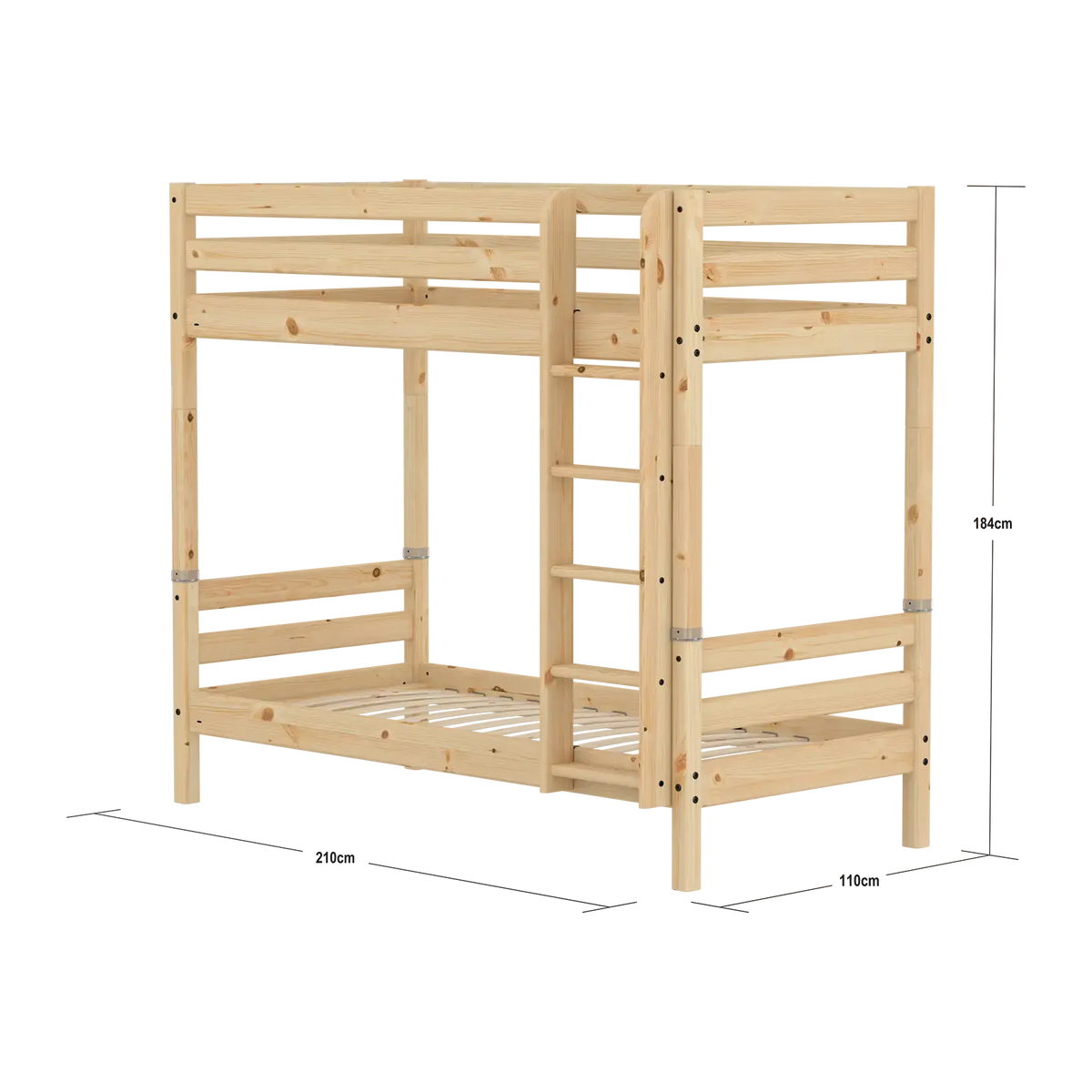 Flexa Raw Etagenbett 90 x 200 cm Natur