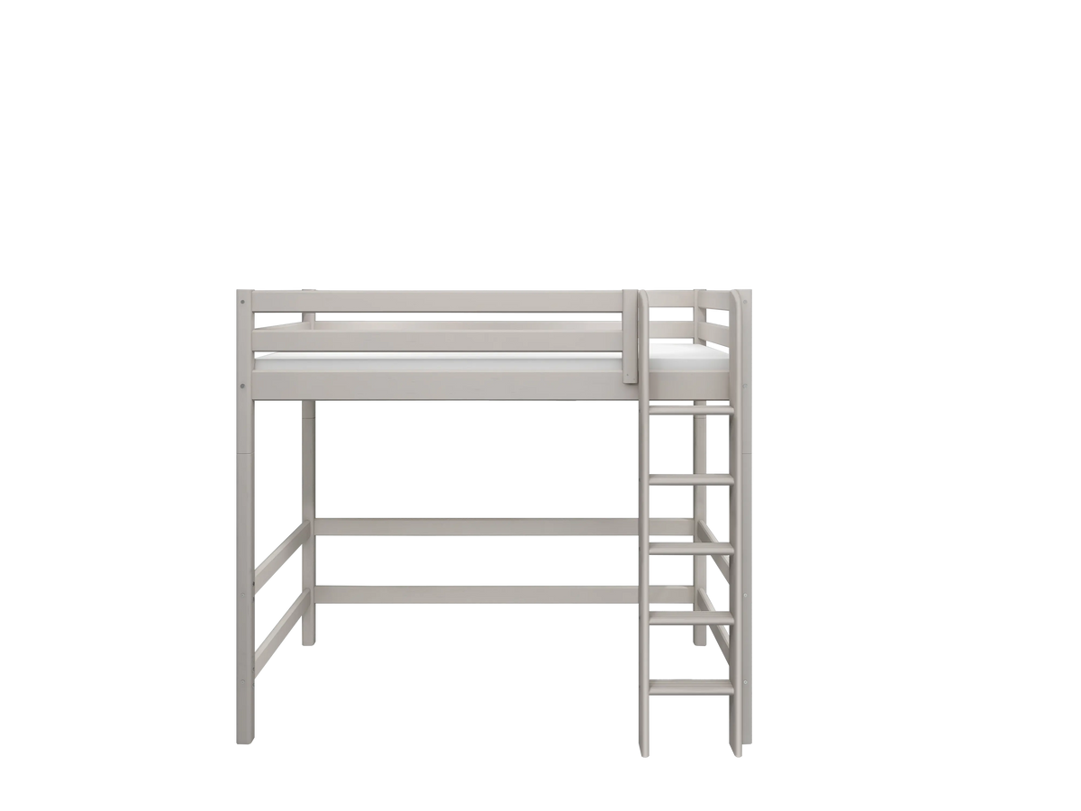 Flexa Classic Hochbett mit senkrechter Leiter 90 x 200 cm Grey washed