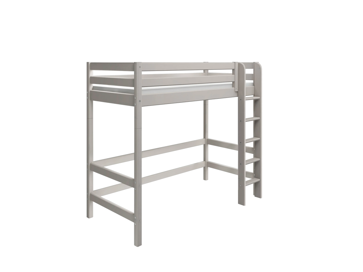 Flexa Classic Hochbett mit senkrechter Leiter 90 x 200 cm Grey washed