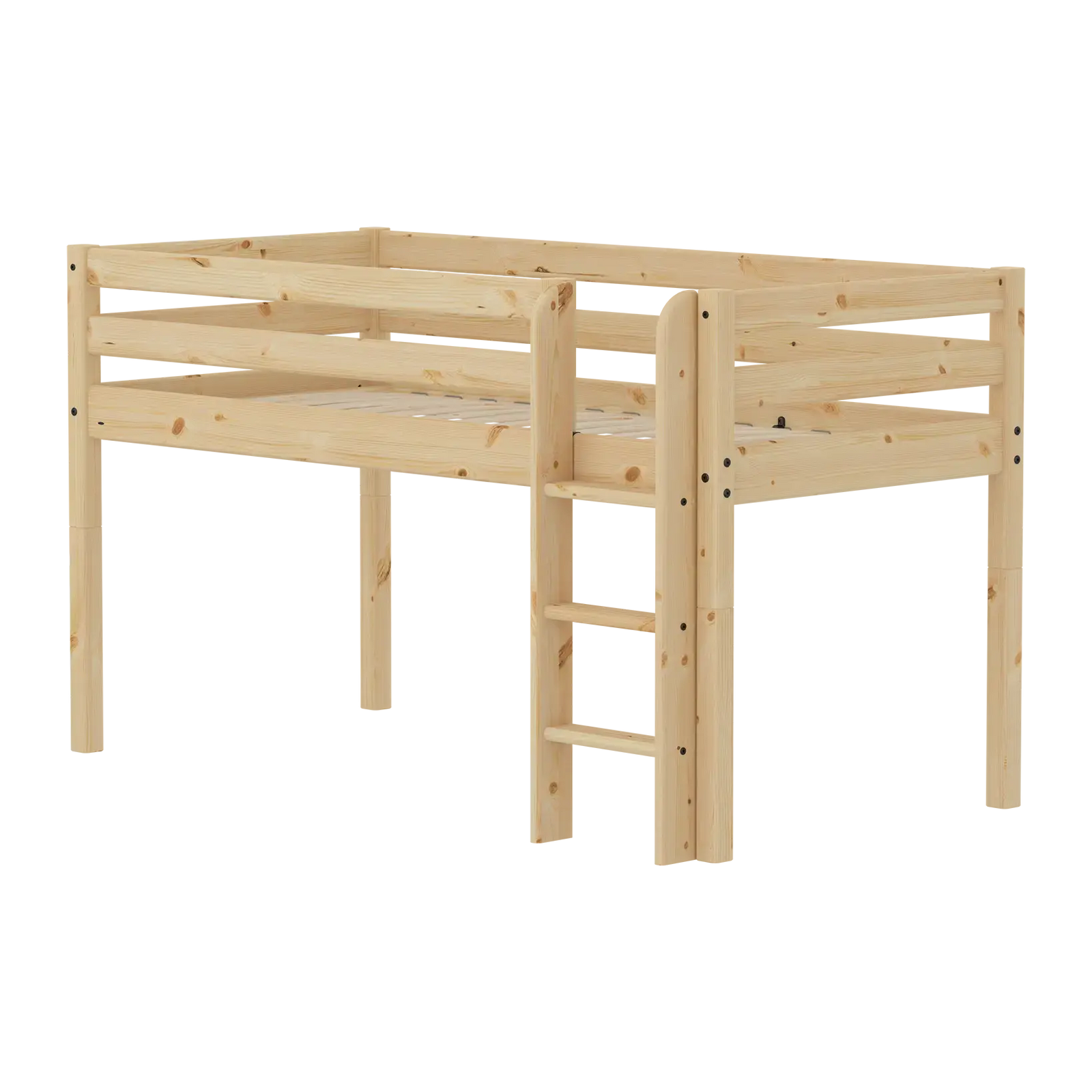 Flexa Raw Halbhohes Bett 90 x 200 cm Natur