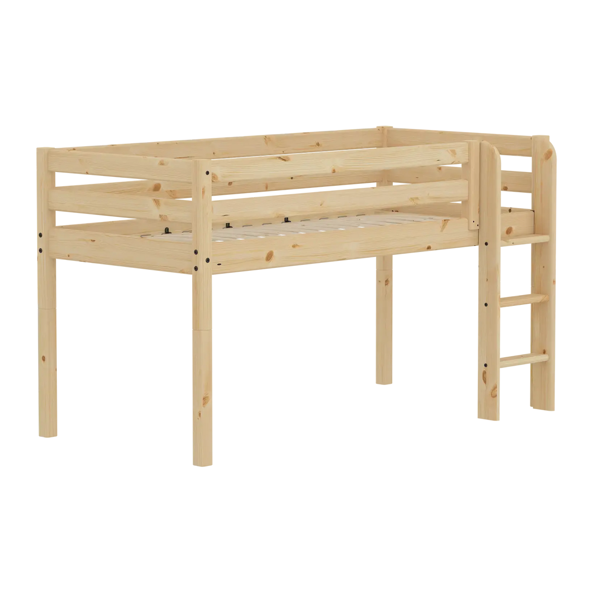 Flexa Raw Halbhohes Bett 90 x 200 cm Natur