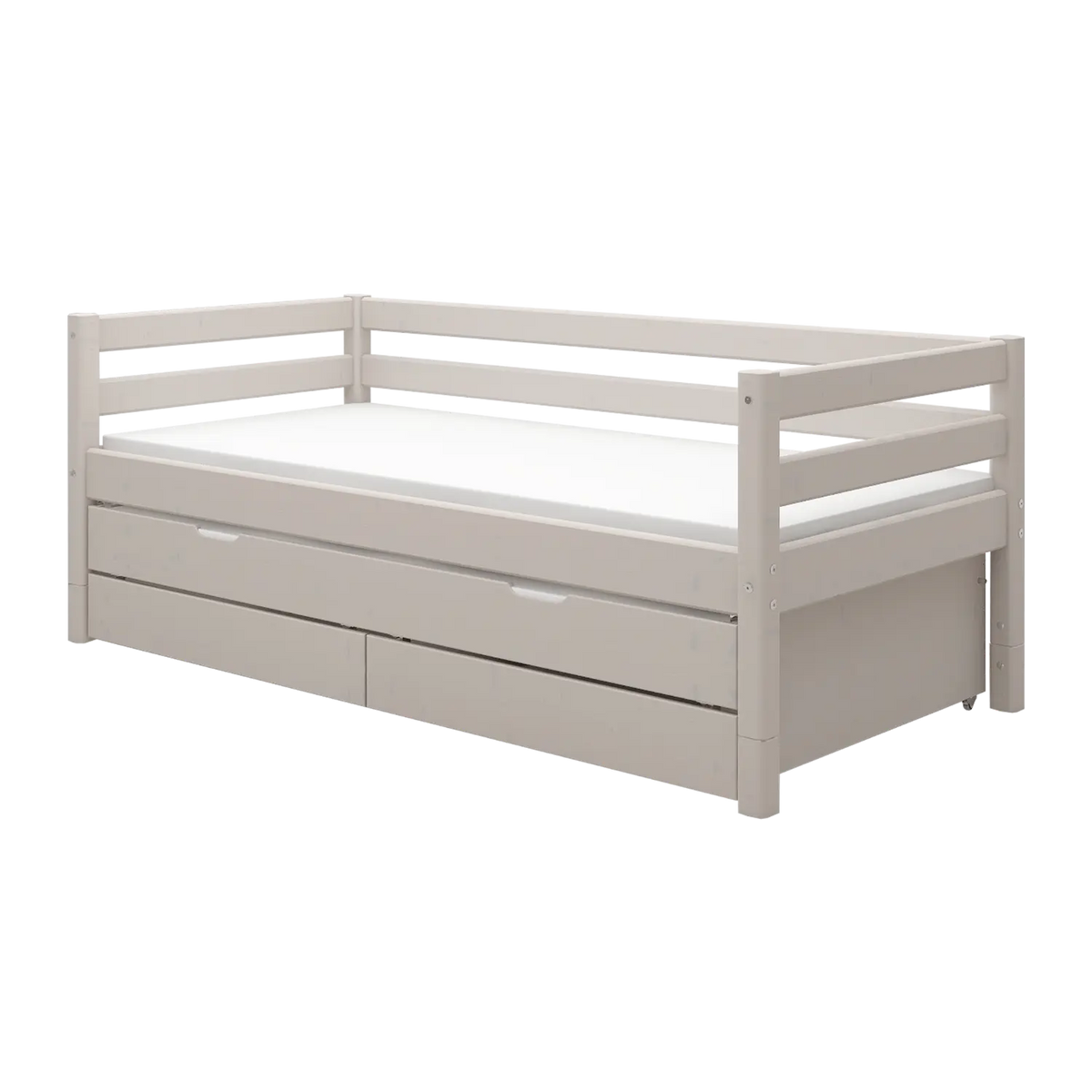 Flexa Classic Einzelbett mit Ausziehbett 90 x 200 cm Grey washed
