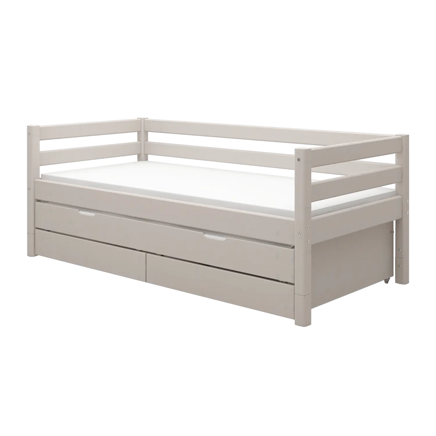 Flexa Classic Einzelbett mit Ausziehbett 90 x 200 cm Grey washed