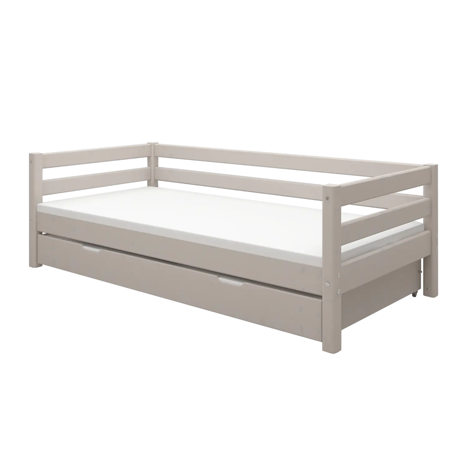 Flexa Classic Einzelbett mit Ausziehbett 90 x 200 cm Grey washed
