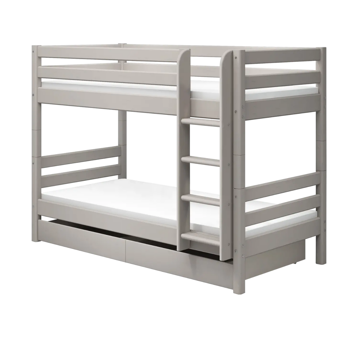 Flexa Classic Etagenbett mit senkrechter Leiter 90 x 200 cm Grey washed