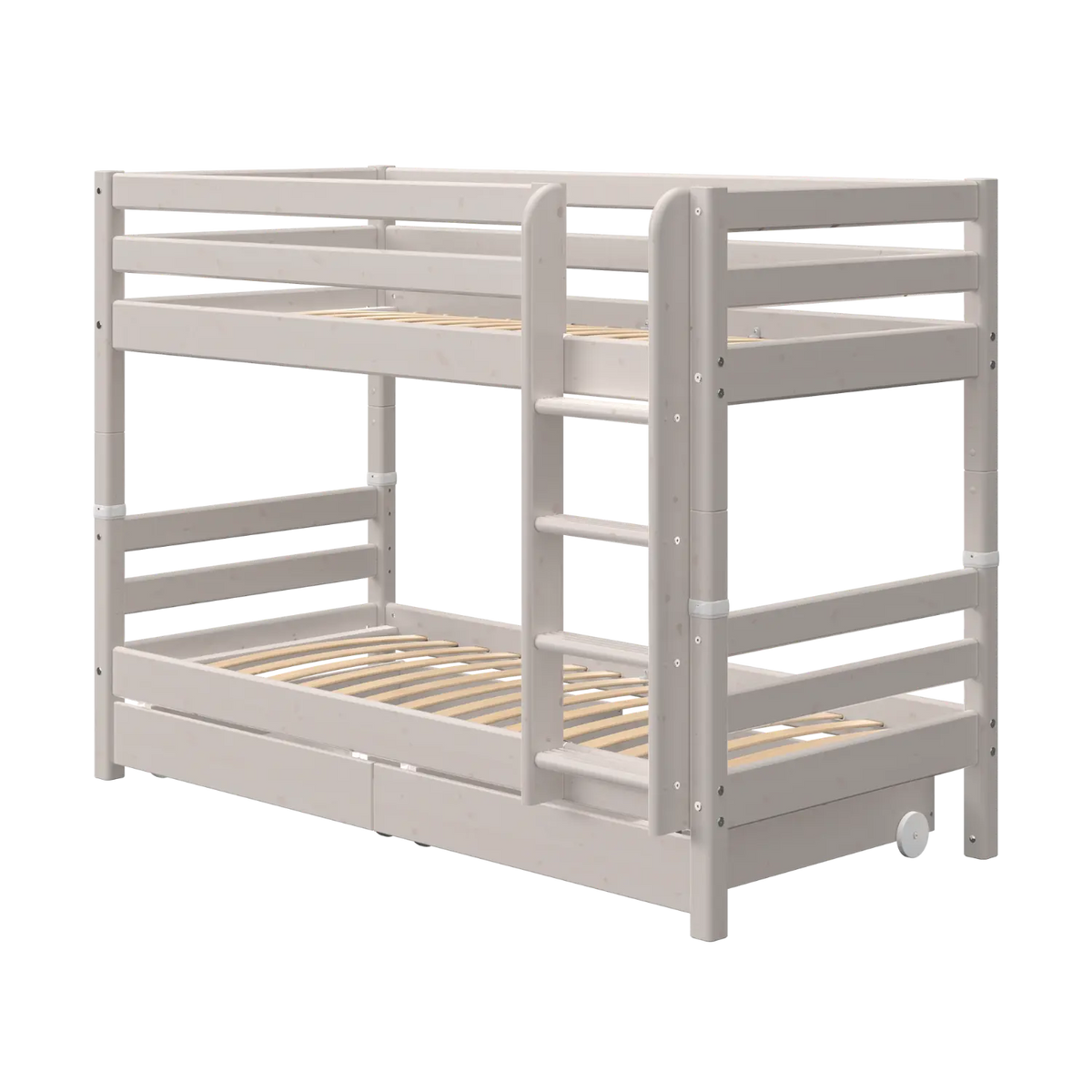 Flexa Classic Etagenbett mit senkrechter Leiter 90 x 200 cm Grey washed