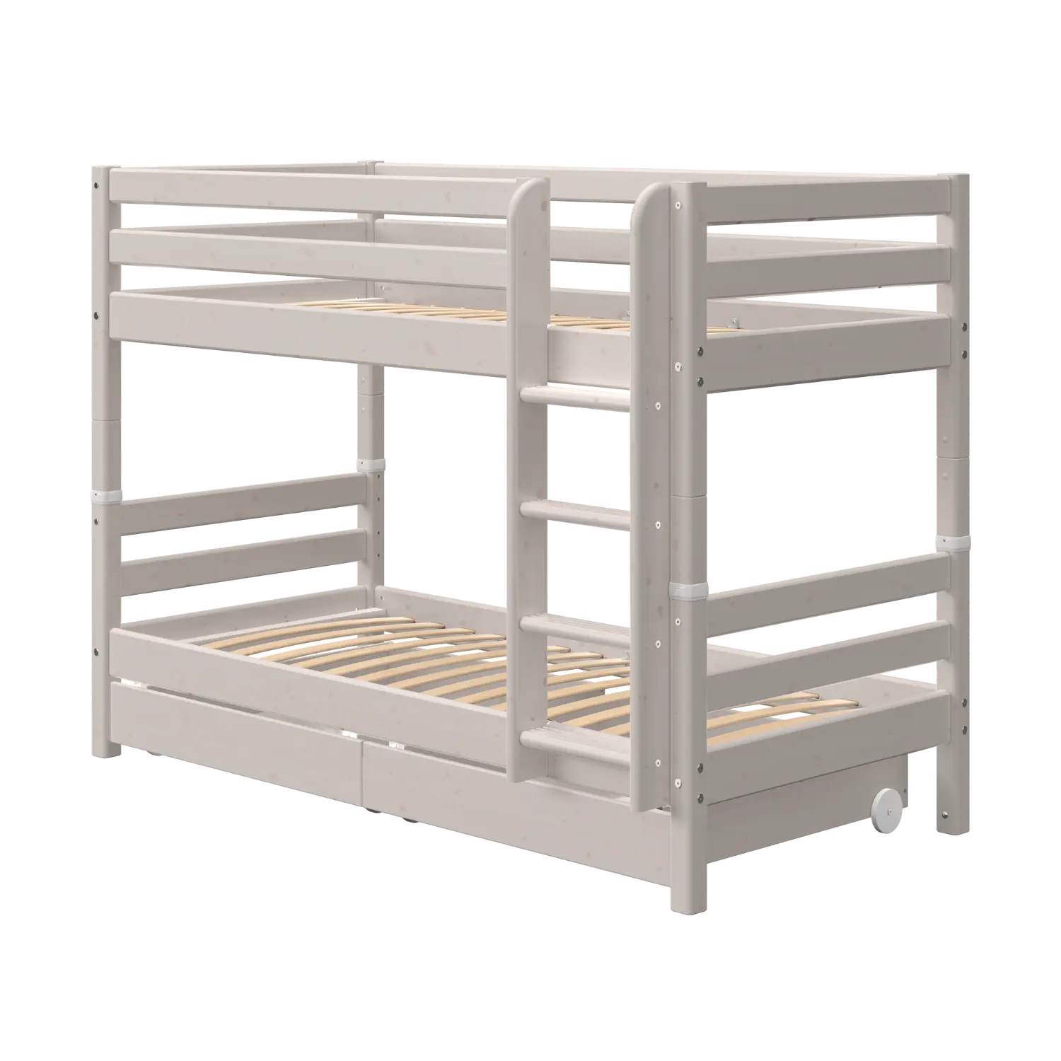 Flexa Classic Etagenbett mit senkrechter Leiter 90 x 200 cm Grey washed